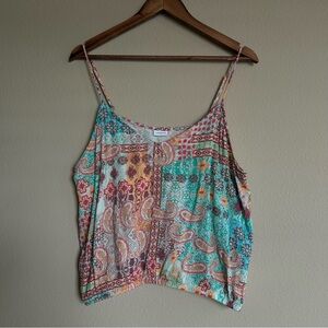 Lascana Boho Patchwork Cami Top | Size US 12 Festival Tank Hippie Summer